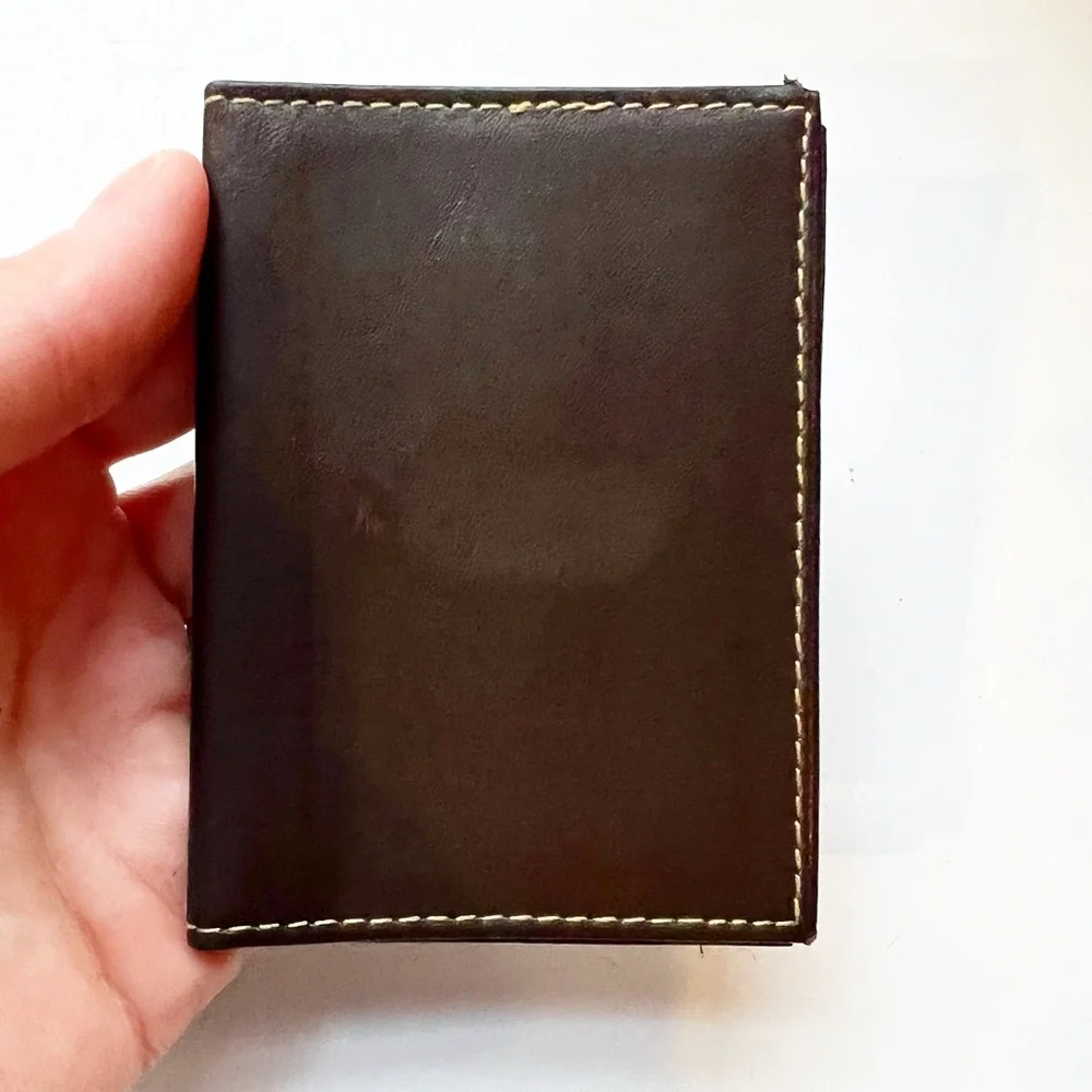 Vintage brown card case wallet